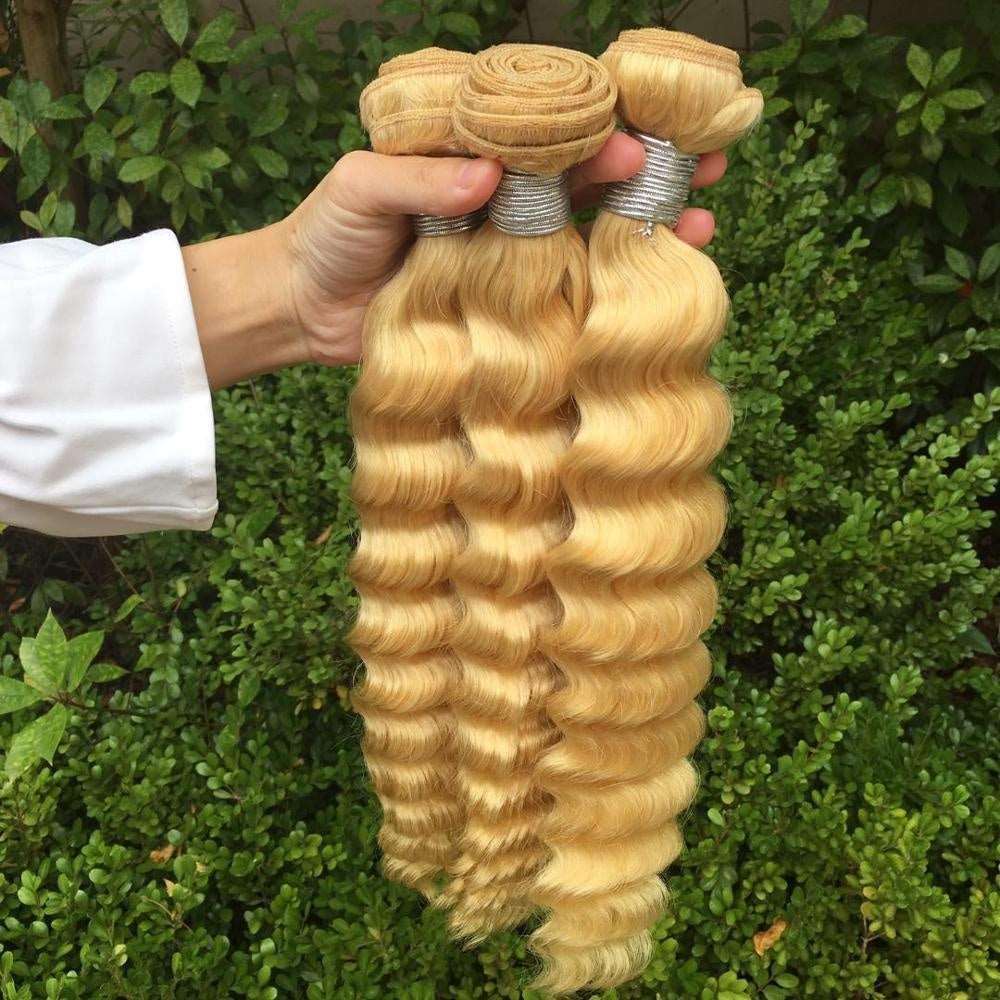 Blonde 613 Deep Wave/Curly Bundles